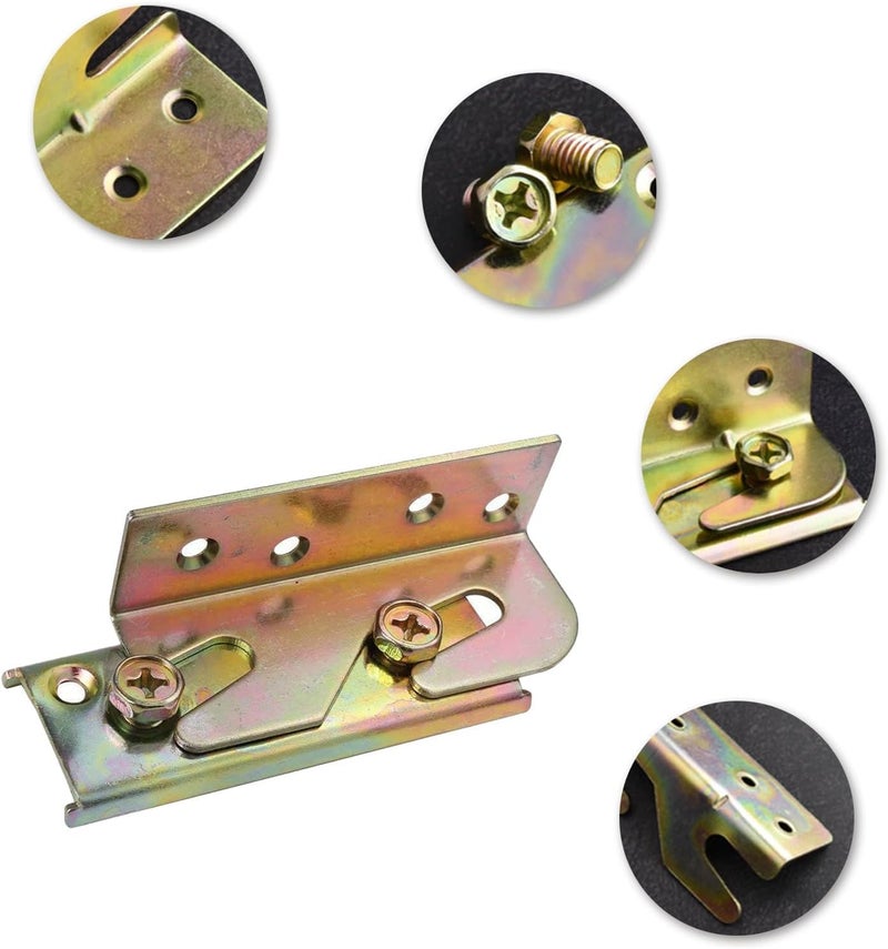 Fulycin Bed Brackets 8Pack Heavy Duty Bed Fittings Wooden Bed Frame Connectors with Screws for Headboards Footboards Hold - Image 4